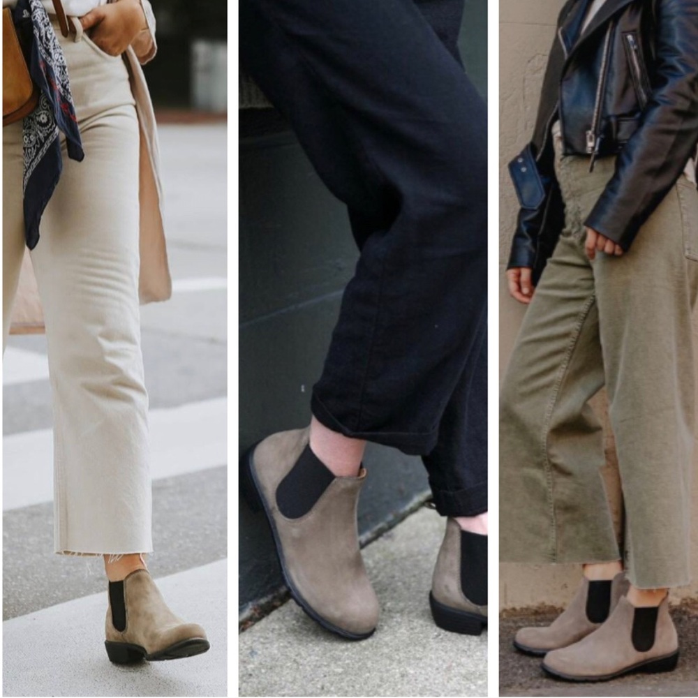 Blundstone 1974 Ankle Suede Leather Stone Nubuck Heeled Chelsea Boots US 7 - Picture 2 of 16